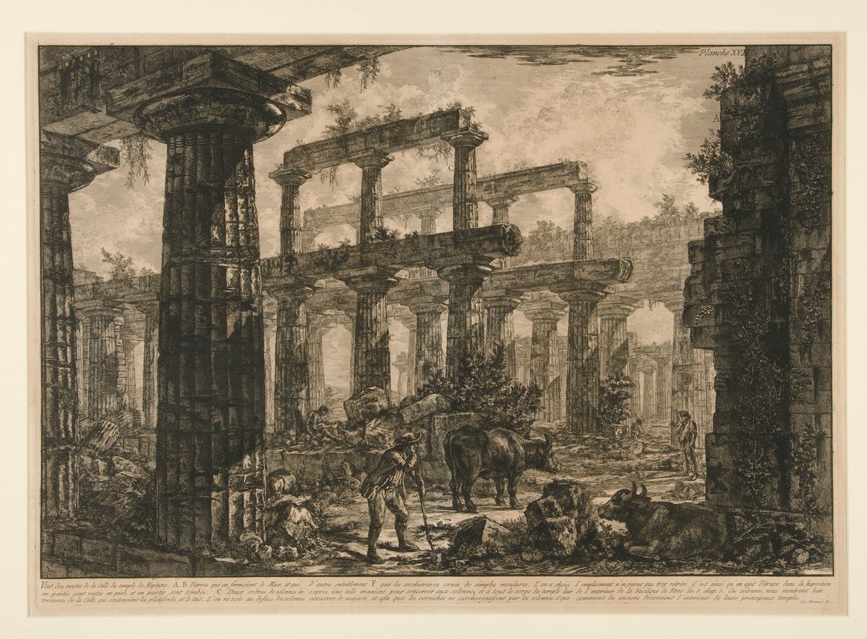 Vue des restes de la cella du temple de Neptune - Giovanni Battista Piranesi