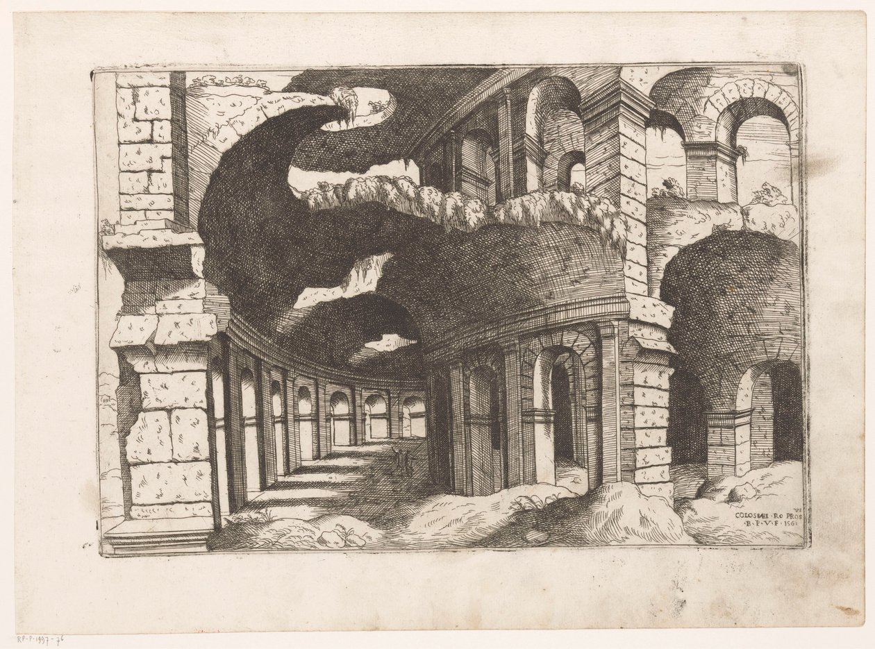 Vue du Colisée à Rome - Giovanni Battista Pittoni (I)