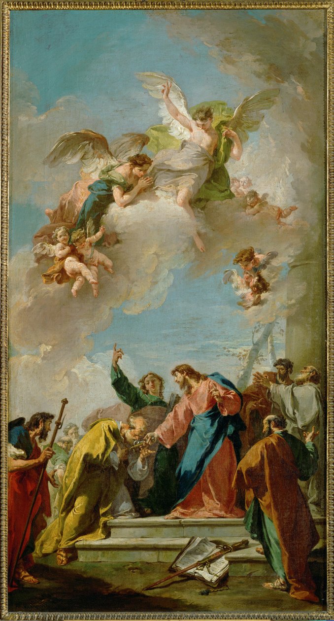 Le Christ remet les clés à Saint Pierre ... - Giovanni Battista Pittoni