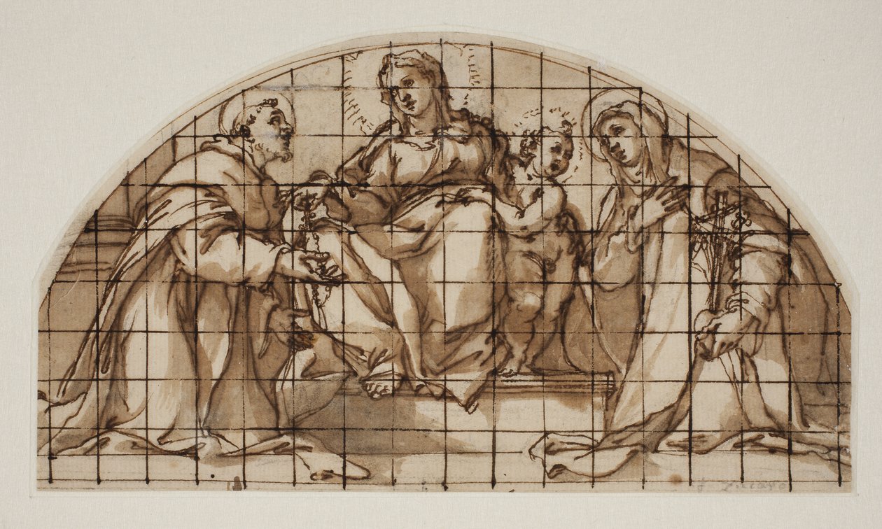 Lunette avec la Vierge à l