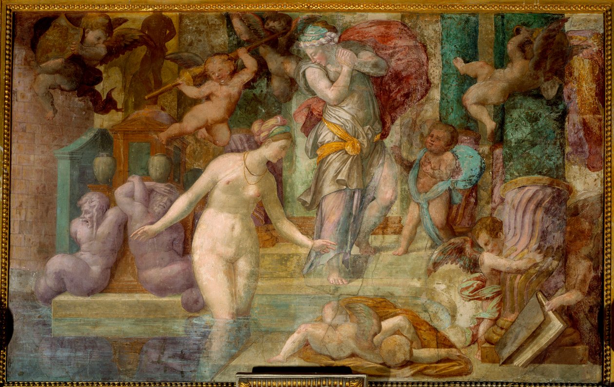 École de Fontainebleau : Vénus à la fontaine - Giovanni Battista Rosso Fiorentino