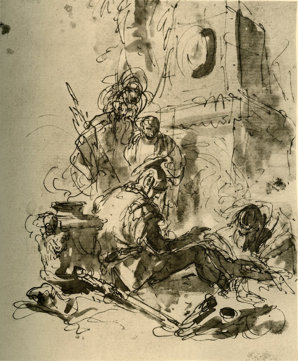 Un soldat assis, milieu du 18ème siècle, 1928 - Giovanni Battista Tiepolo