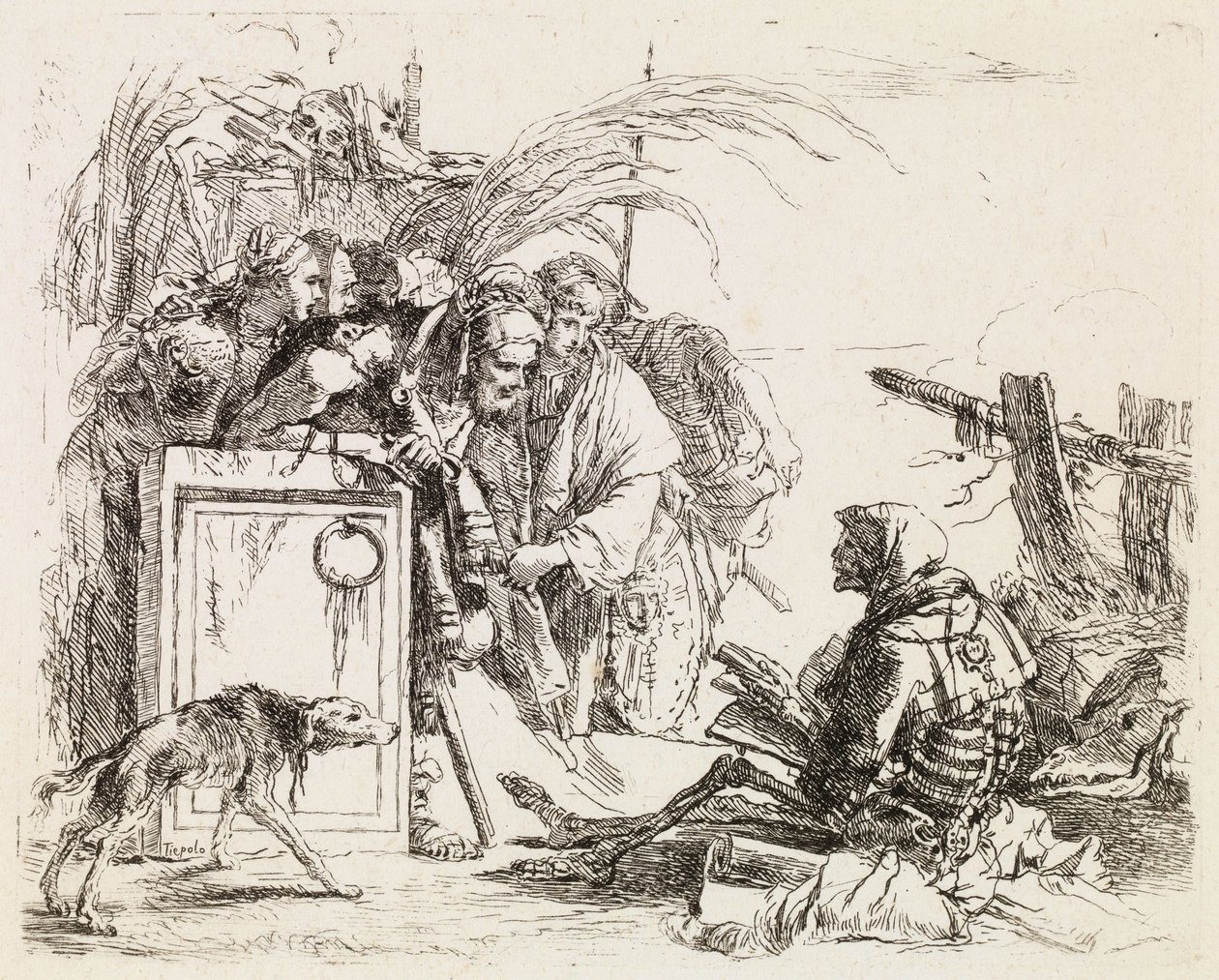 « La Mort accorde une audience », extrait de *Vari Capricci* - Giovanni Battista Tiepolo