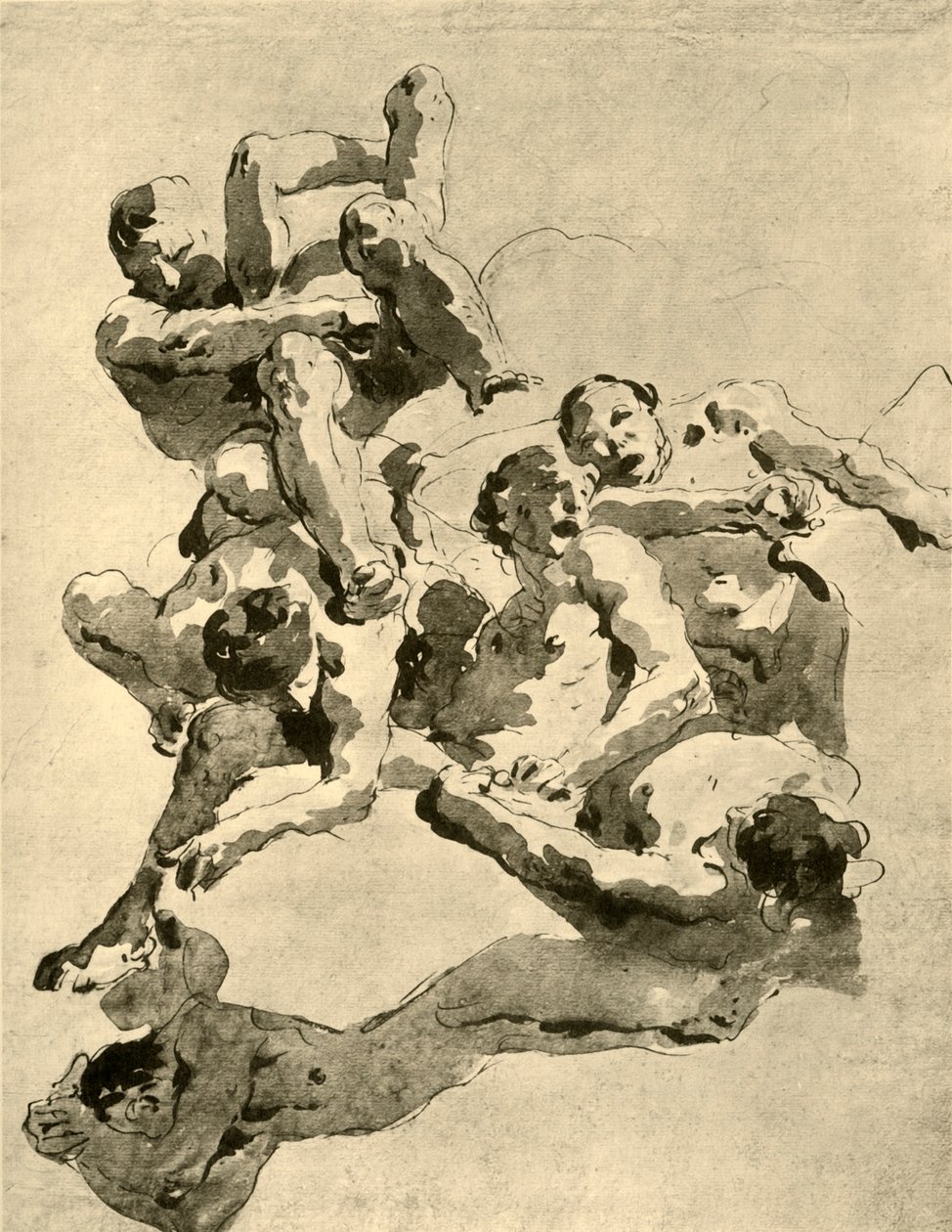 Combats de géants, milieu du 18e siècle, 1928 - Giovanni Battista Tiepolo