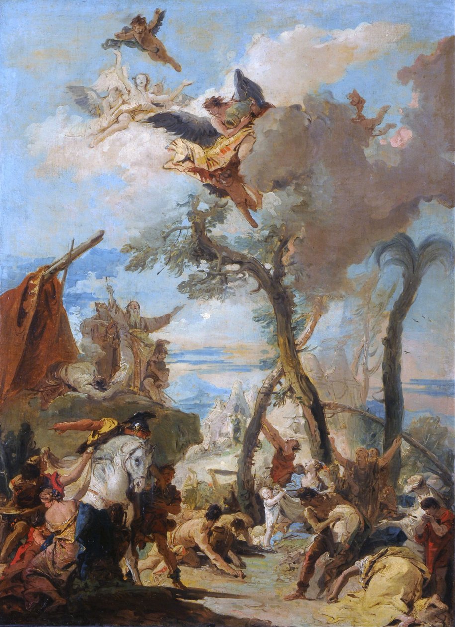 Les Hébreux ramassant la manne dans le désert (esquisse) - Giovanni Battista Tiepolo