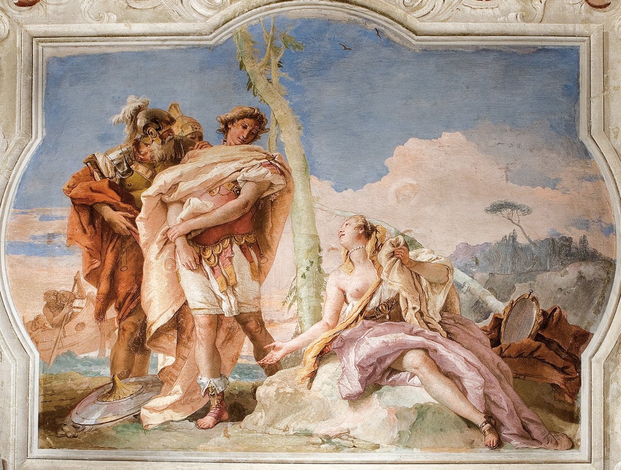 Renaud abandonnant Armide, de la salle de Jérusalem délivrée dans la Palazzina, 1757 - Giovanni Battista Tiepolo