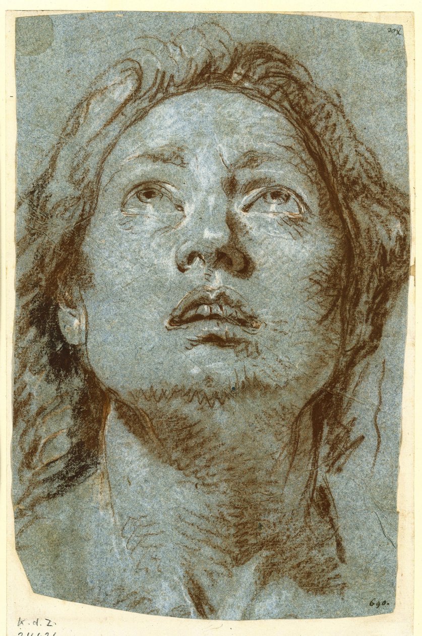 Étude de la tête de sainte Agathe - Giovanni Battista Tiepolo