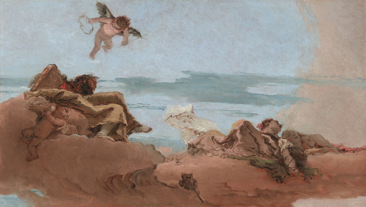 Étude pour un plafond avec la personnification du Conseil - Giovanni Battista Tiepolo