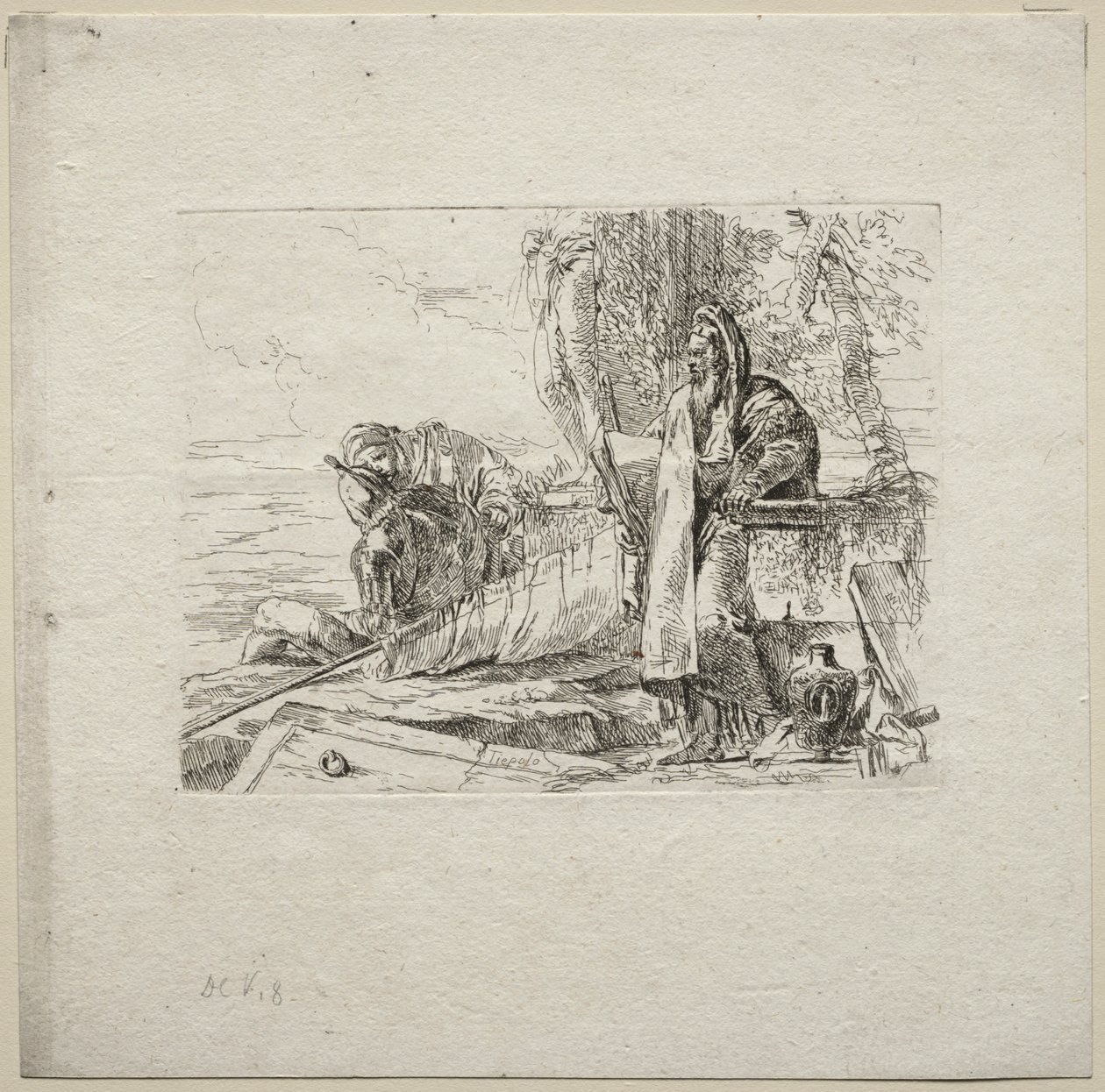 Divers caprices : Le philosophe debout avec un livre - Giovanni Battista Tiepolo