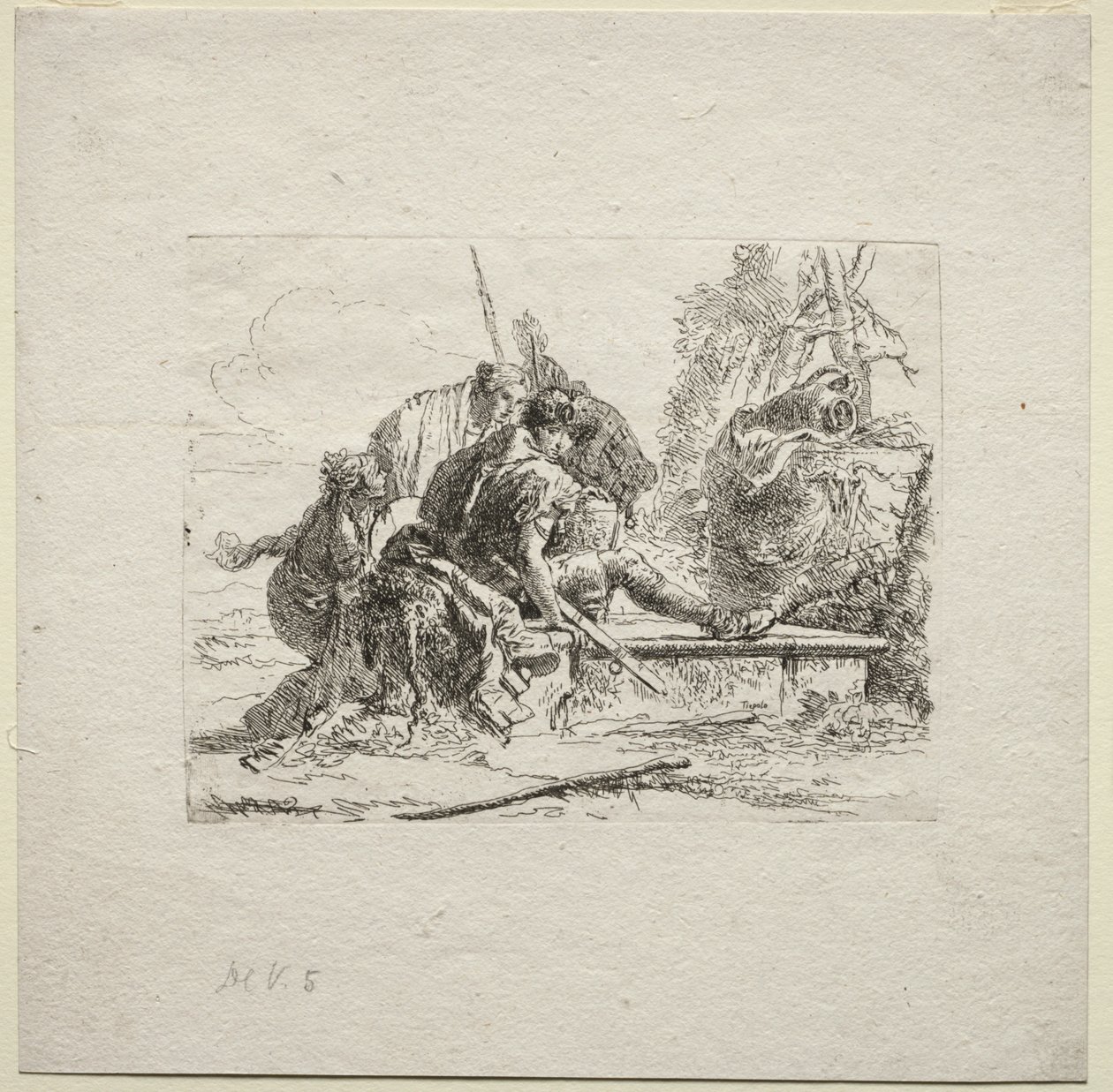 Divers caprices : Les deux soldats et les deux femmes - Giovanni Battista Tiepolo