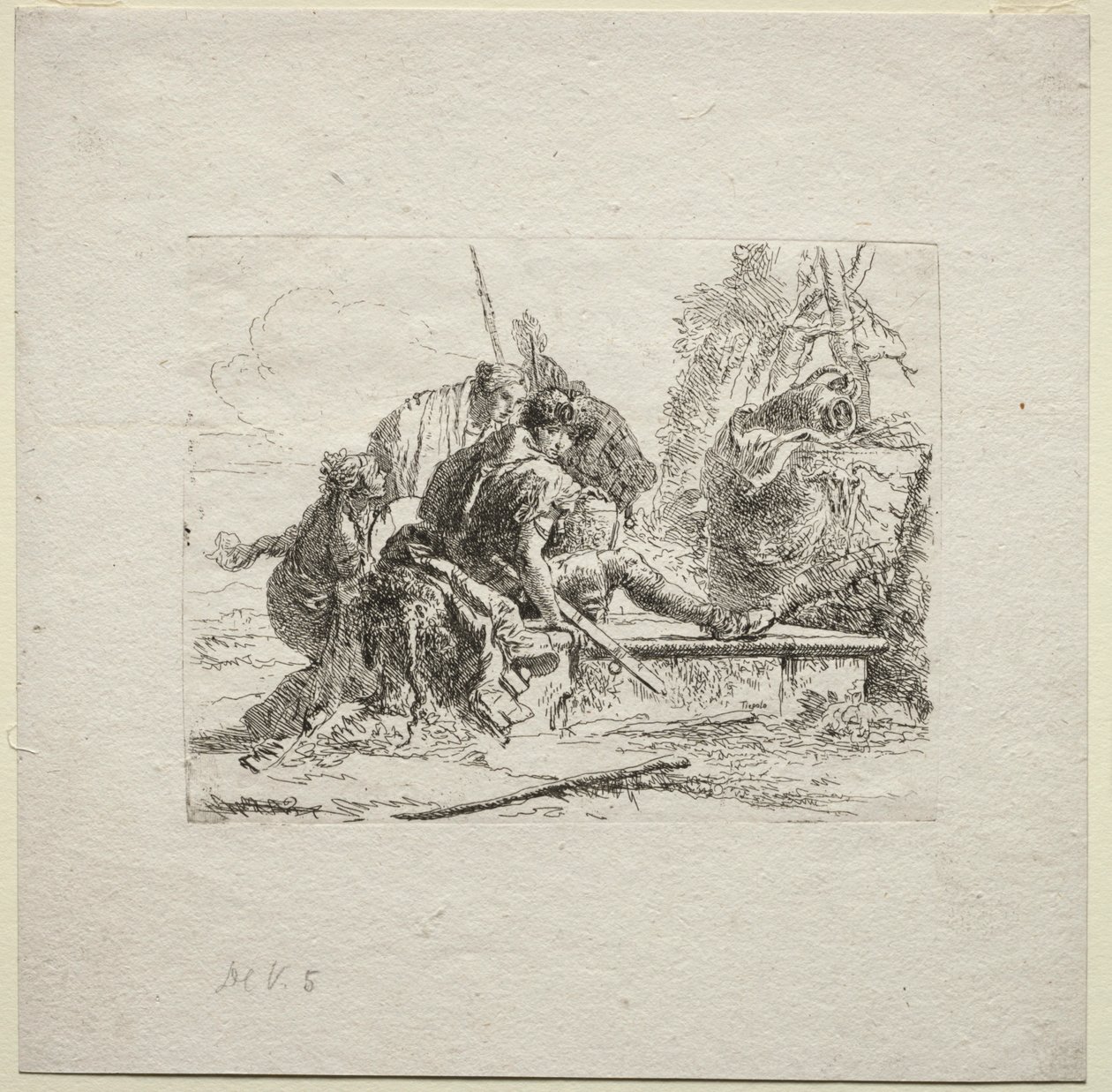 Divers Caprices: Les deux soldats et les deux femmes - Giovanni Battista Tiepolo