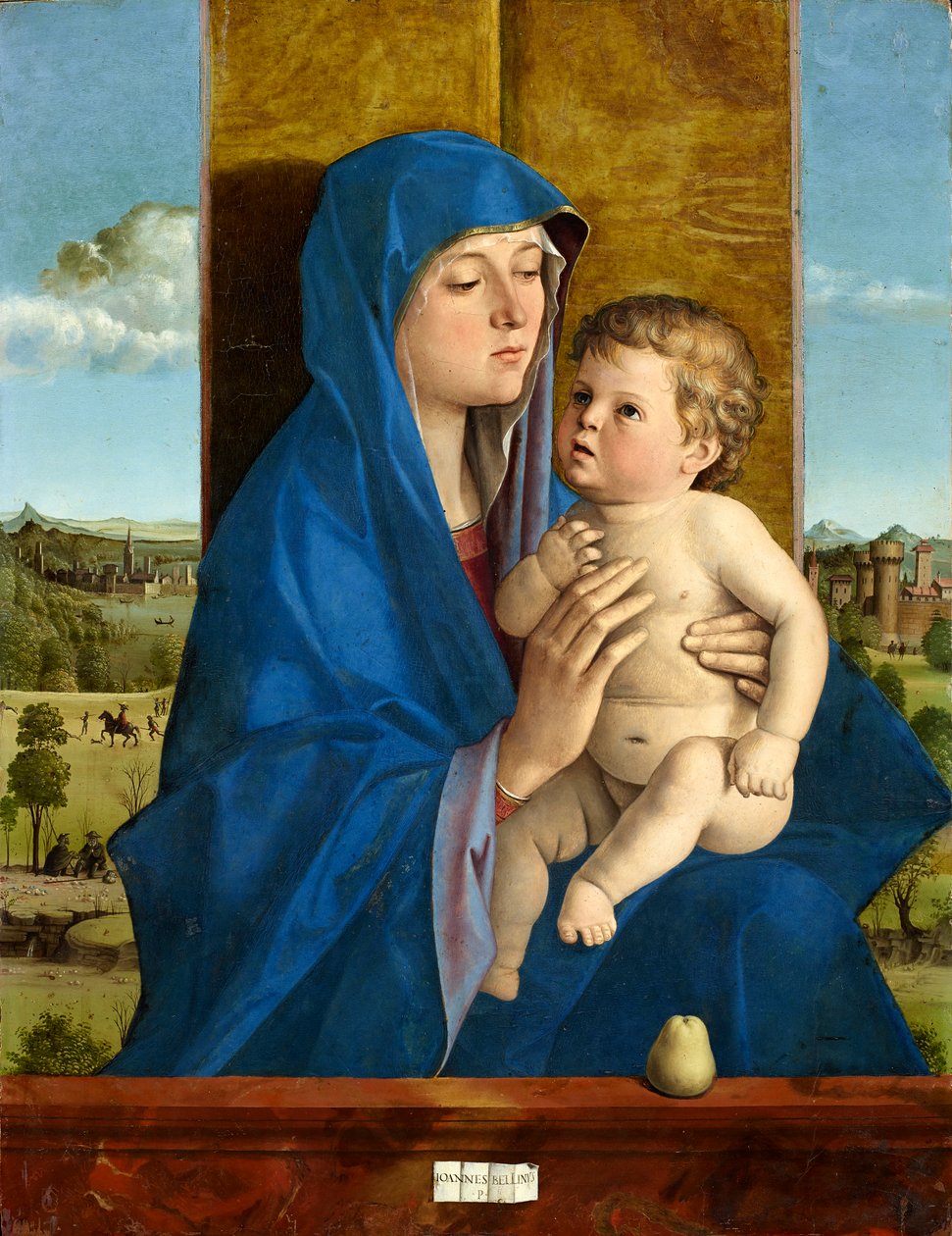 Italien : Madonna col Bambino (Madonna di Alzano) Madone à la poire - Giovanni Bellini