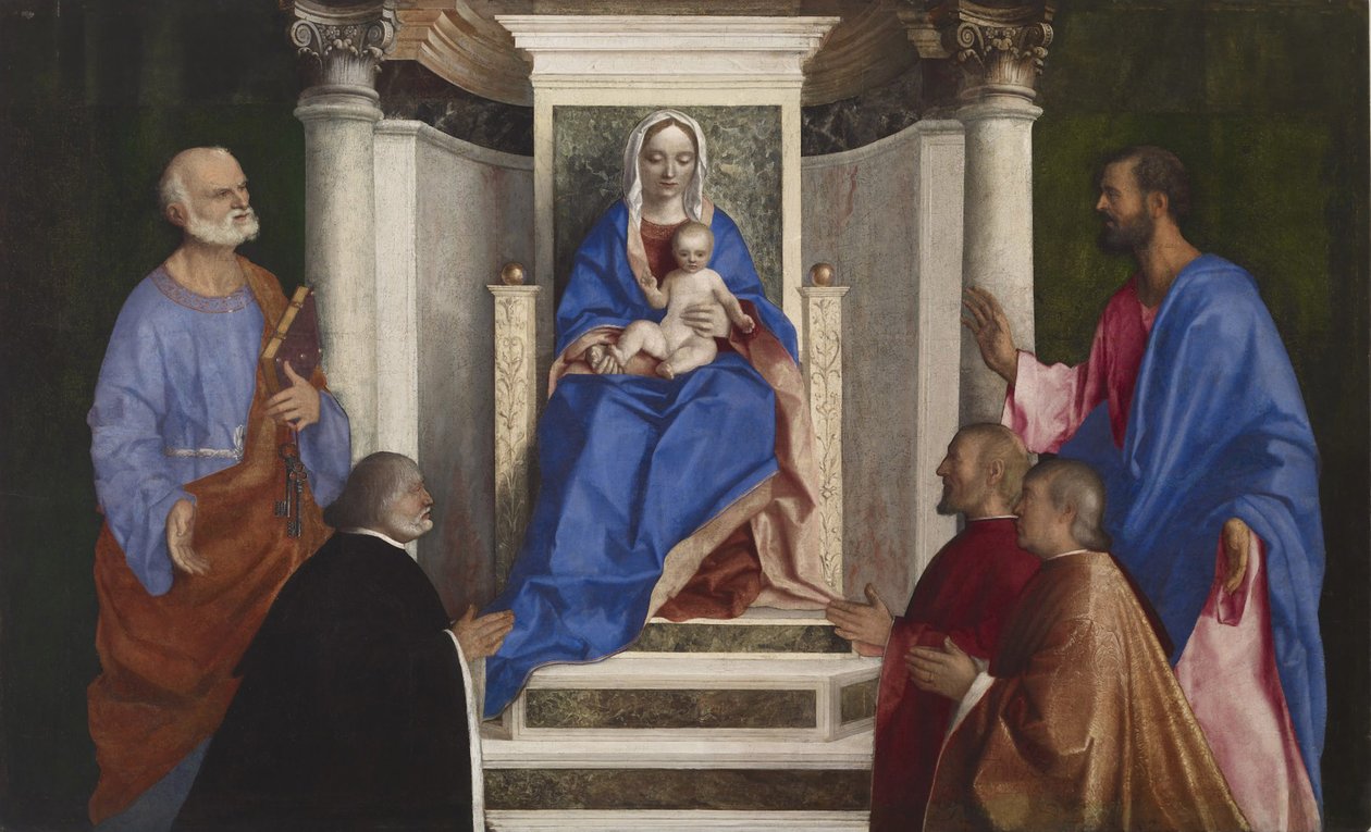 Madone et enfant avec les saints Pierre et Marc et trois procureurs vénitiens, 1510 - Giovanni Bellini