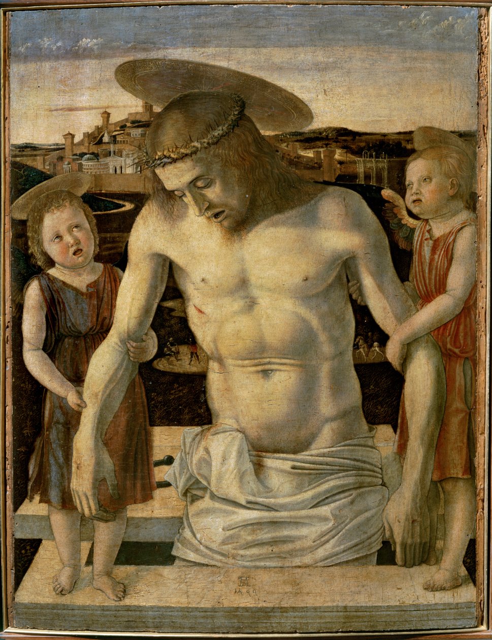 Le Christ mort soutenu par deux anges ... - Giovanni Bellini
