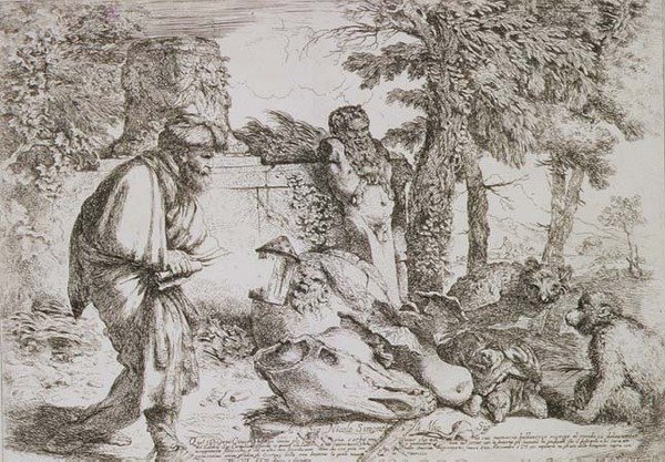 Diogène cherchant un homme honnête - Giovanni Benedetto Castiglione
