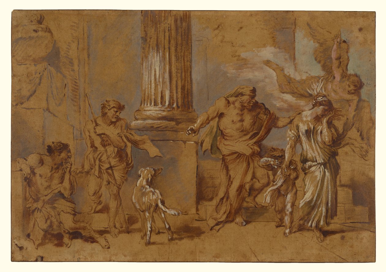 Die Vertreibung der Hagar - Giovanni Benedetto Castiglione