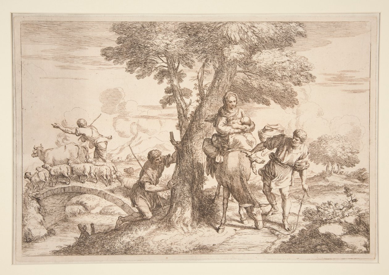 La Fuite en Égypte - Giovanni Benedetto Castiglione