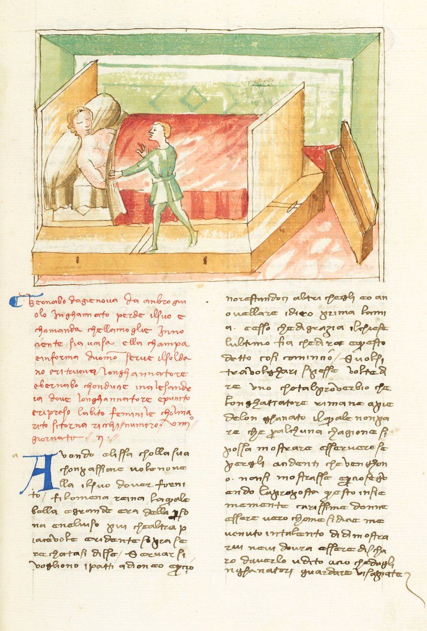 Décaméron, Les bijoux indiscrets Laurette Ambrogiuolo surprenant Ginevra , Deuxième journée, nouvelle 9. - Giovanni Boccaccio
