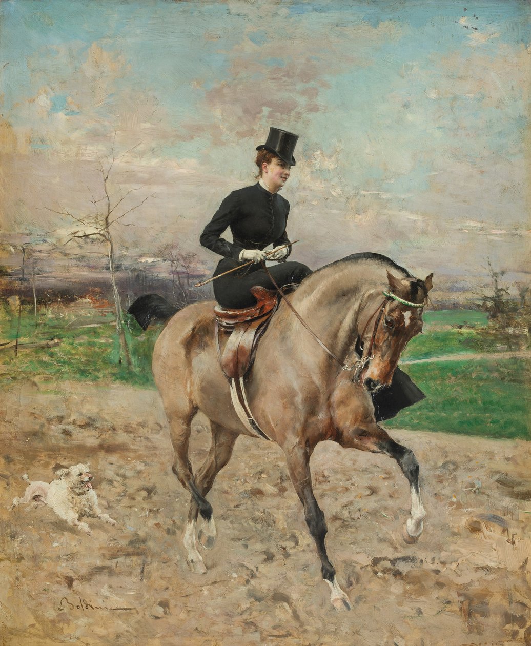 Cavalière. Alice Régnault à cheval, 1878 - Giovanni Boldini