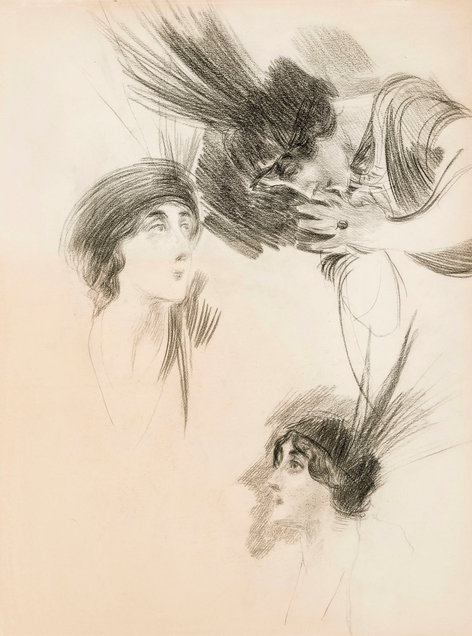 Trois études pour le portrait de Dora di Rudinì Labouchère - Giovanni Boldini