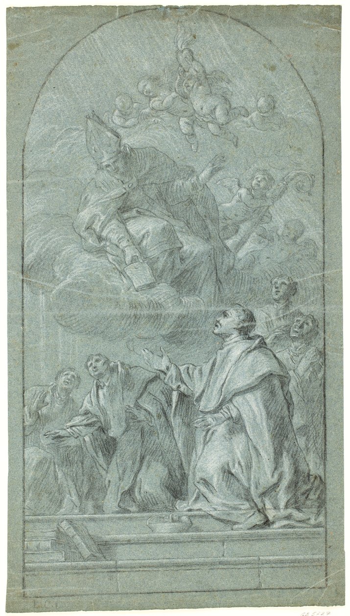 Les moines augustins recevant la règle de leur ordre de Saint Augustin - Giovanni Bonati