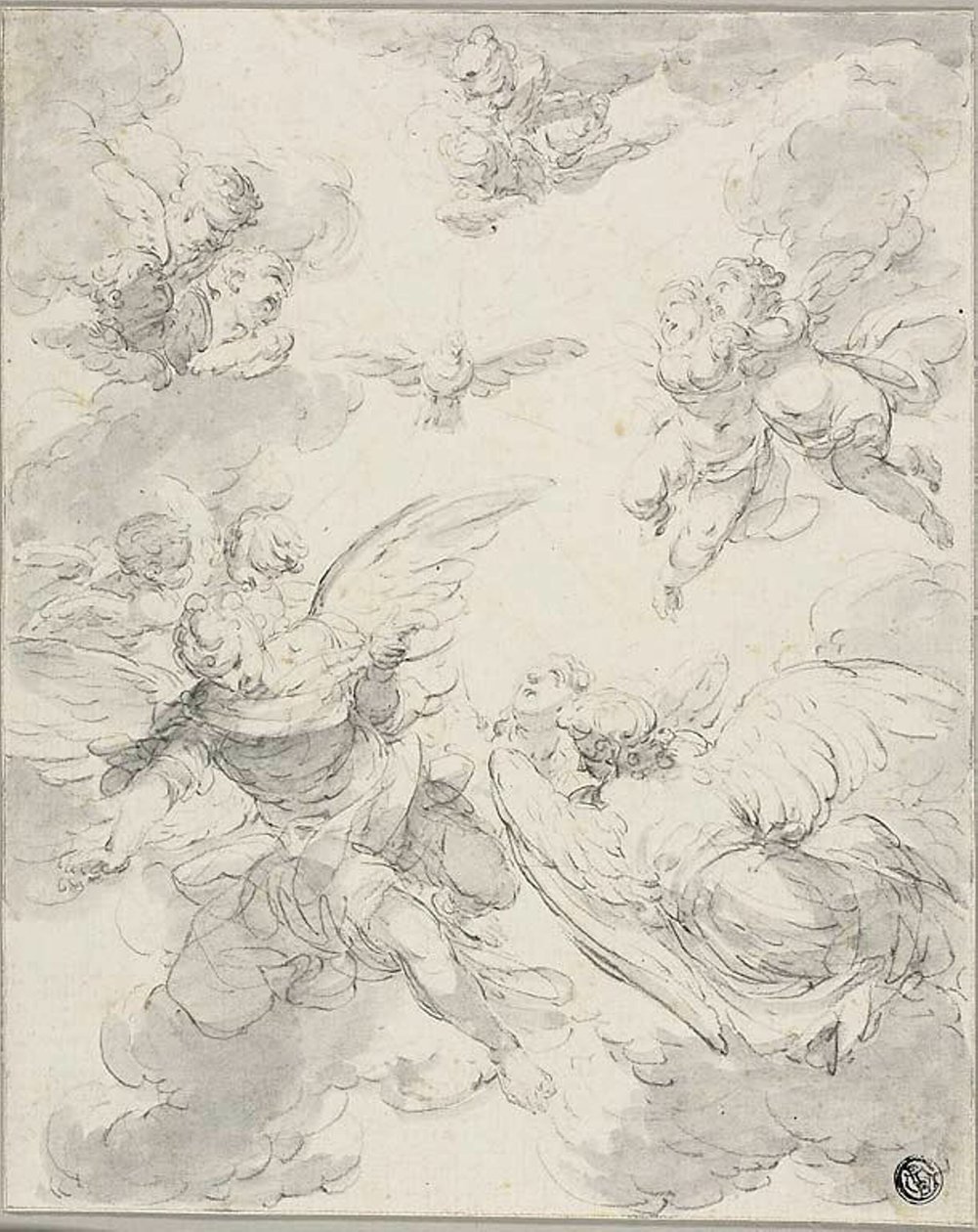 Le Saint-Esprit et les Anges - Giovanni Domenico Ferretti
