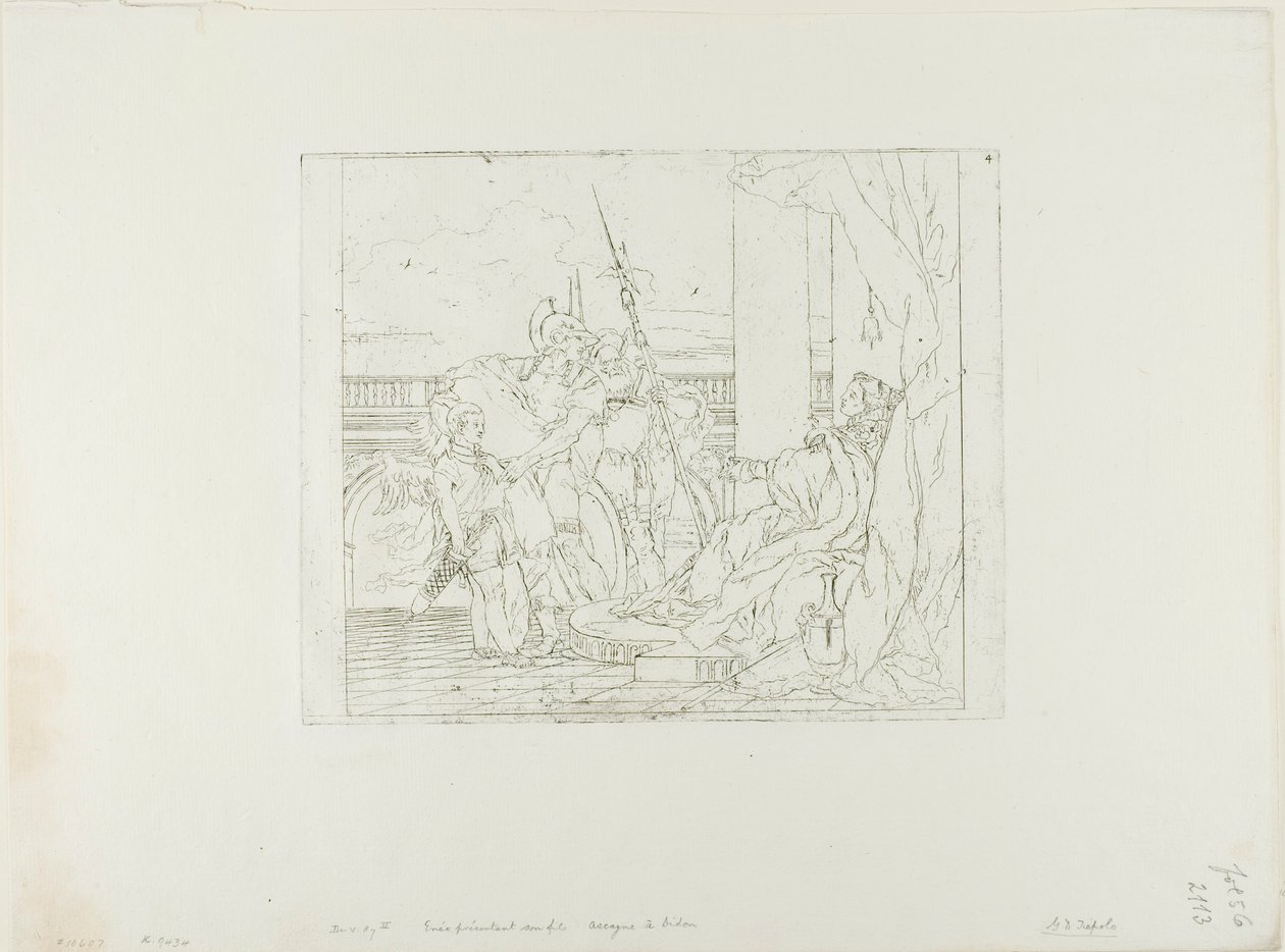 Énée présente son fils Ascagne à Didon - Giovanni Domenico Tiepolo