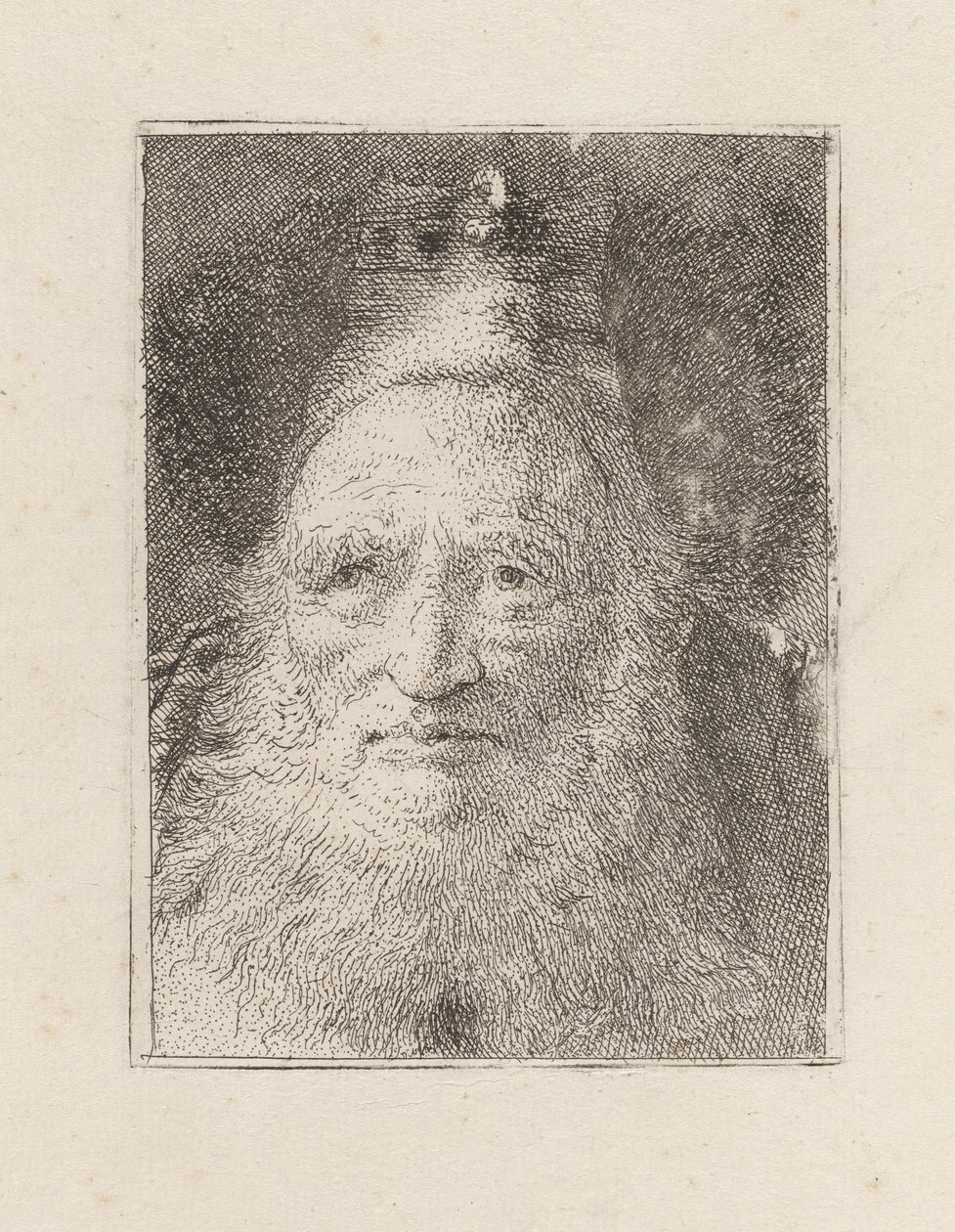 Vieillard barbu avec un chapeau, de la Raccolta di Teste (Collection de têtes) - Giovanni Domenico Tiepolo