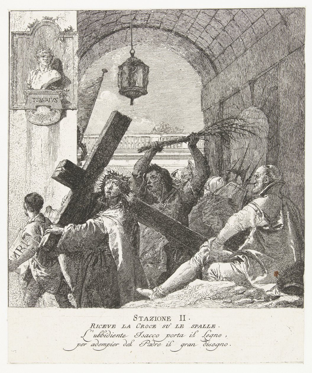 Le port de la croix par le Christ - Giovanni Domenico Tiepolo