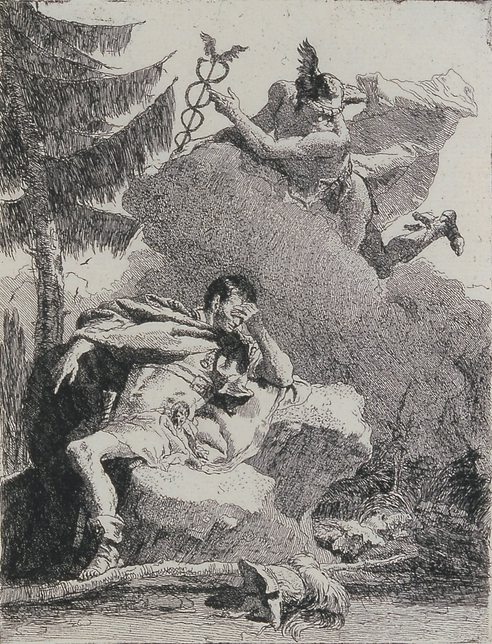 Mercure apparaît à Énée dans un rêve, 1757 - Giovanni Domenico Tiepolo