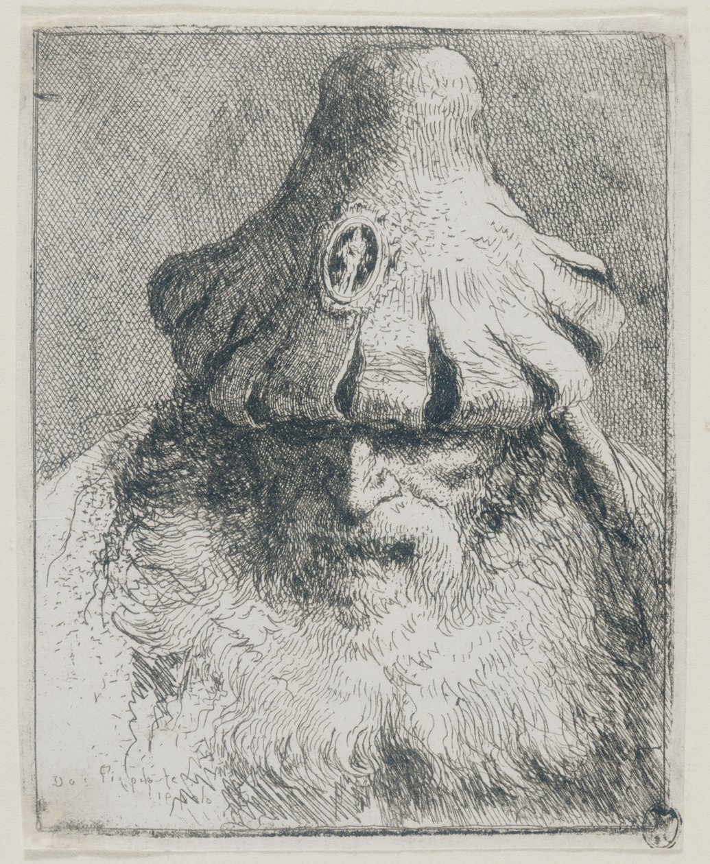 Un vieil homme au chapeau conique - Giovanni Domenico Tiepolo