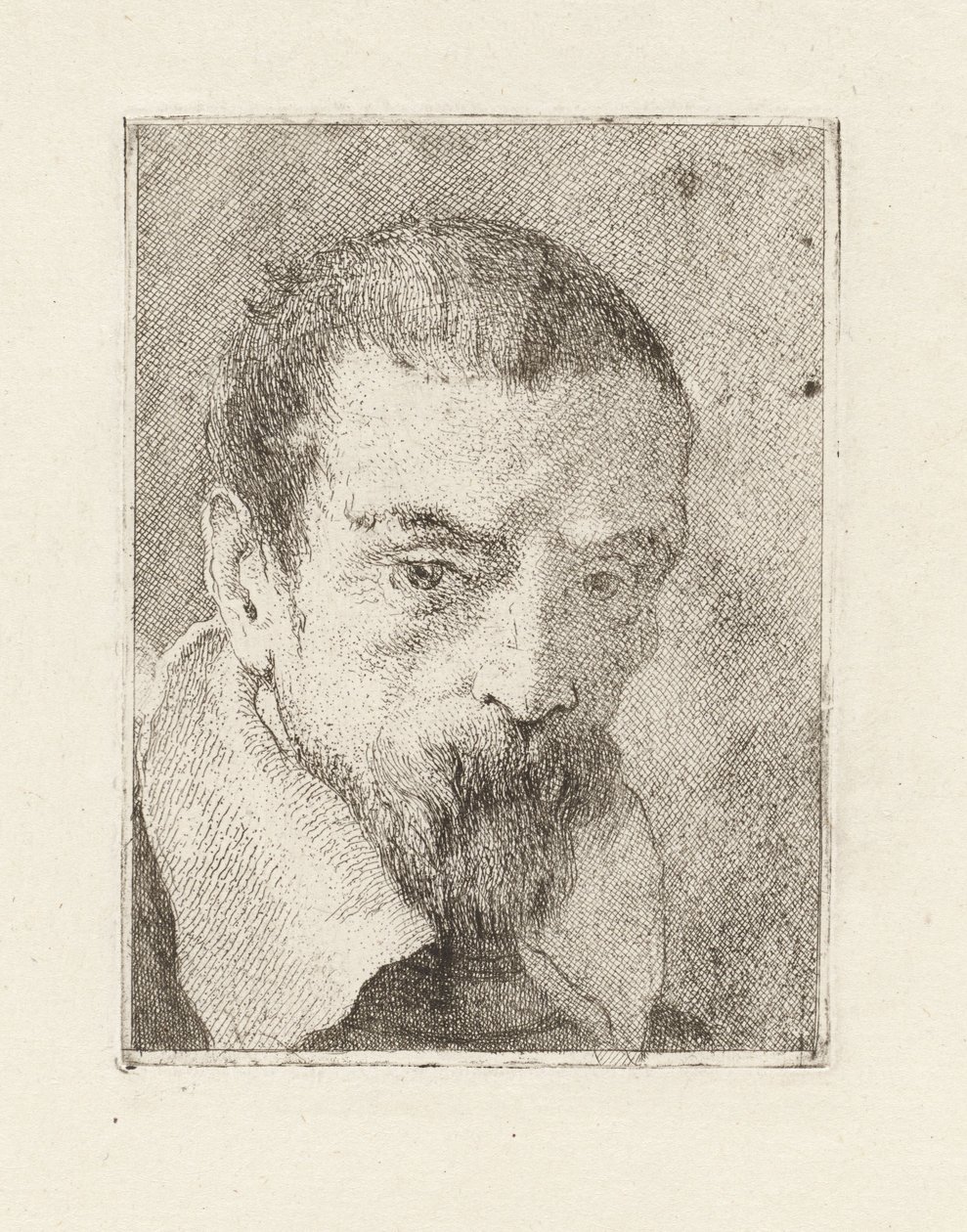 « Vieil homme barbu et tête nue », tiré de la *Raccolta di Teste* (Recueil de têtes) - Giovanni Domenico Tiepolo