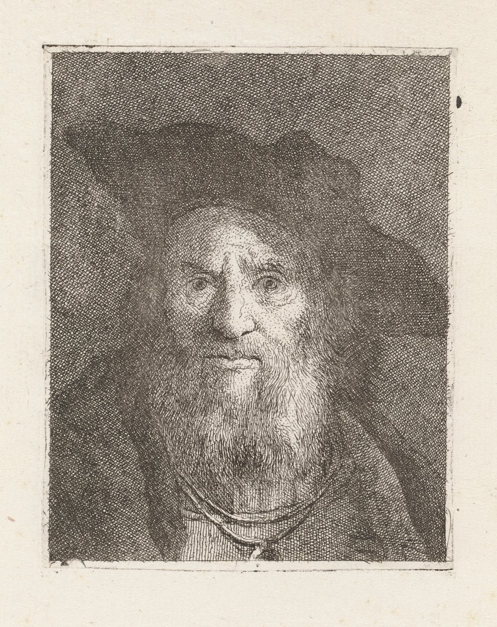 Vieil homme avec un chapeau, de la Raccolta di Teste (Collection de têtes) - Giovanni Domenico Tiepolo