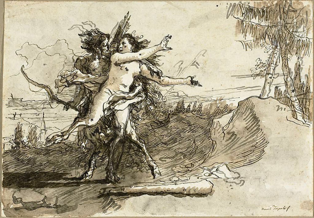 Satyre surprenant une satyresse - Giovanni Domenico Tiepolo
