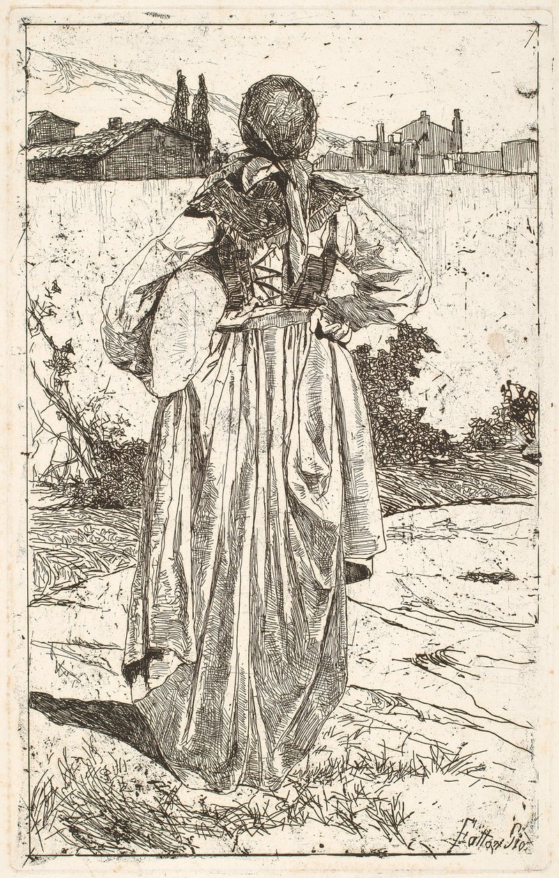 La femme du gabbro (Donna al gabbro) - Giovanni Fattori