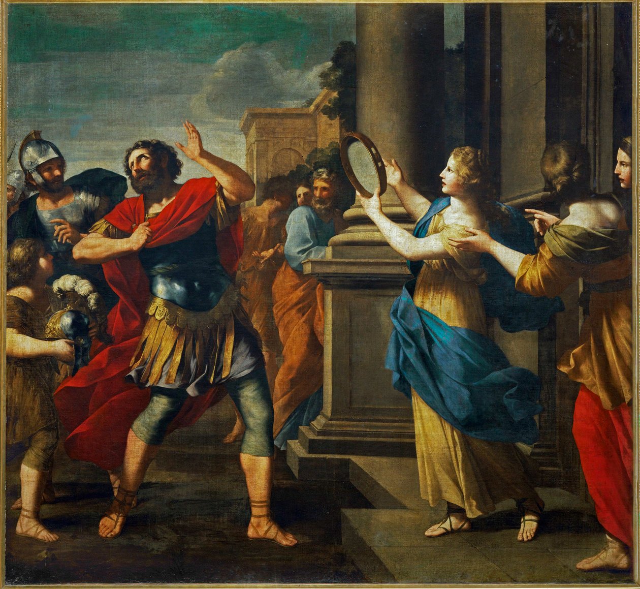 Jephta reconnaît sa fille (peinture sur toile) - Giovanni Francesco (1610-62) Romanelli