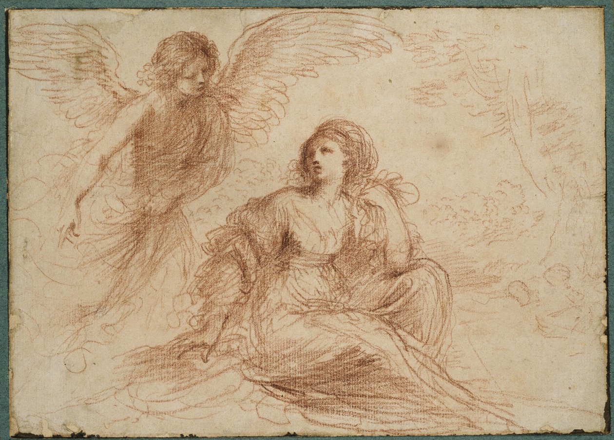 Un ange apparaissant à Hagar et Ismaël, vers 1653 - Giovanni Francesco Barbieri