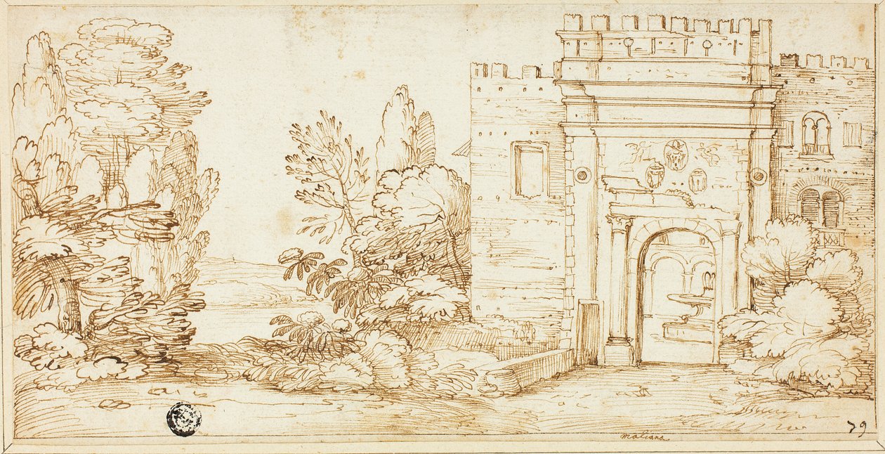 Vue de La Magliana - Giovanni Francesco Grimaldi