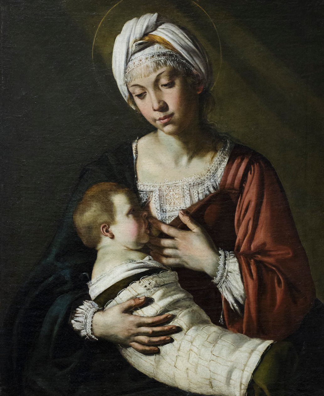 Madonna col bambino, aussi connue sous le nom de Madonna del latte - Giovanni Francesco Guerrieri