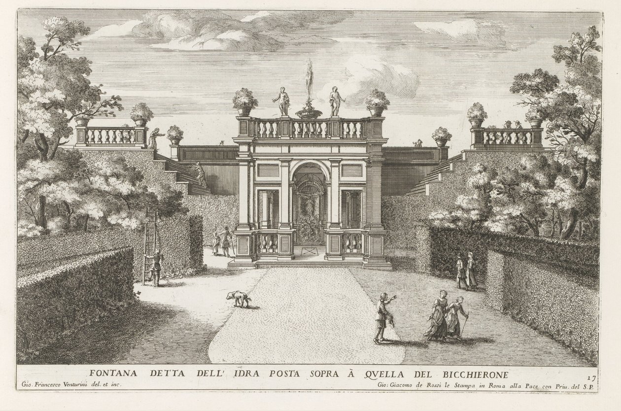 Fontaine dans les jardins de la Villa d