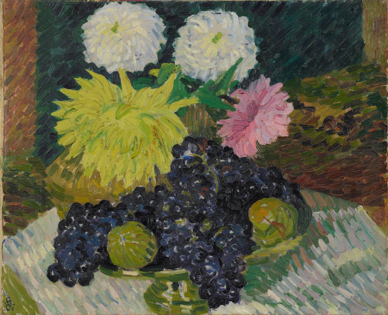 Dahlias et raisins - Giovanni Giacometti