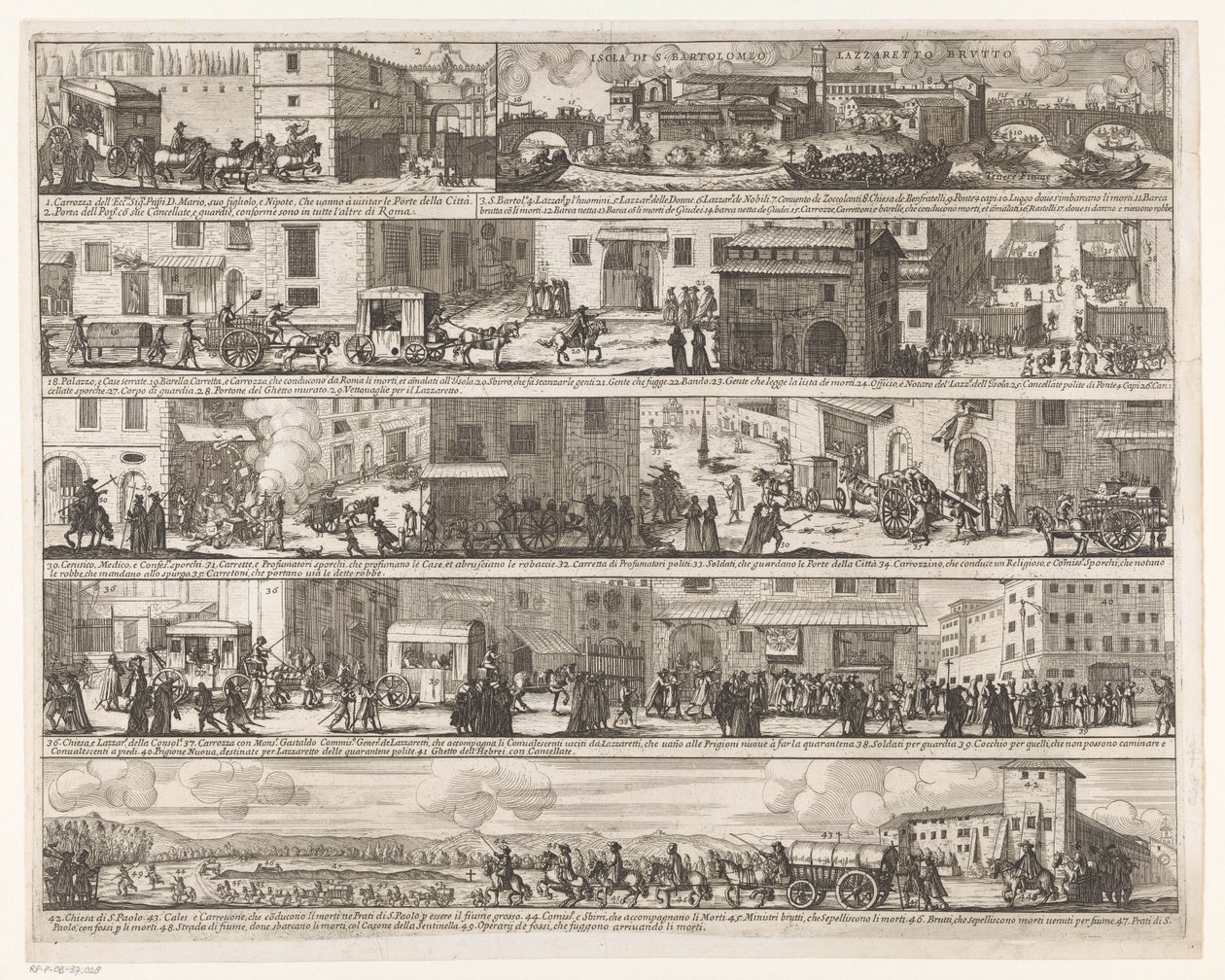 Mario Chigi arrive à Rome où sévit la peste (série La peste à Rome 1656-1657) - Giovanni Giacomo de