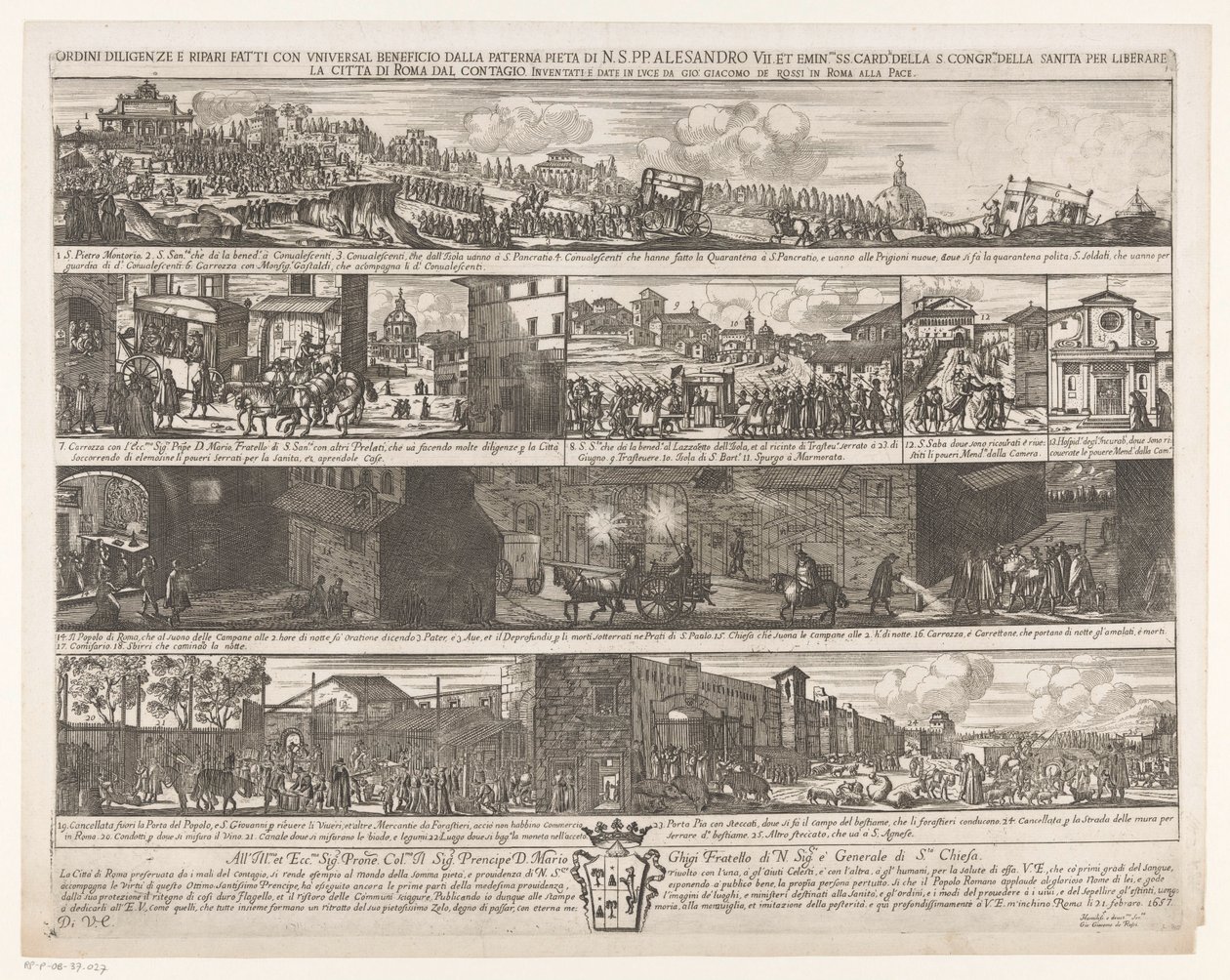 Procession pour libérer Rome de la peste - Giovanni Giacomo de