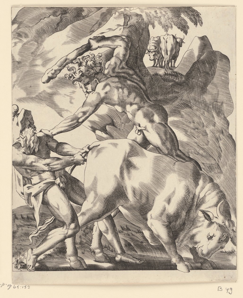 Hercule combat Cacus - Giovanni Jacopo Caraglio