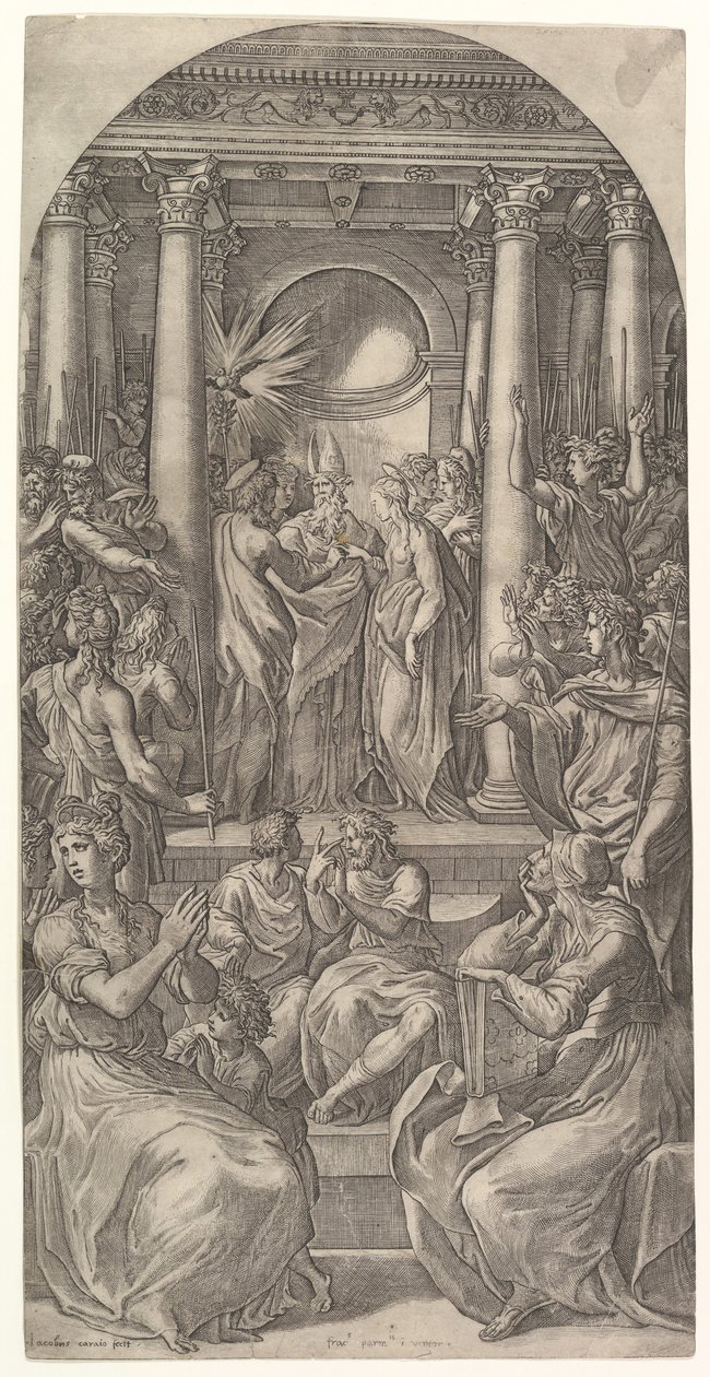 Le Mariage de la Vierge, vers 1525 - Giovanni Jacopo Caraglio