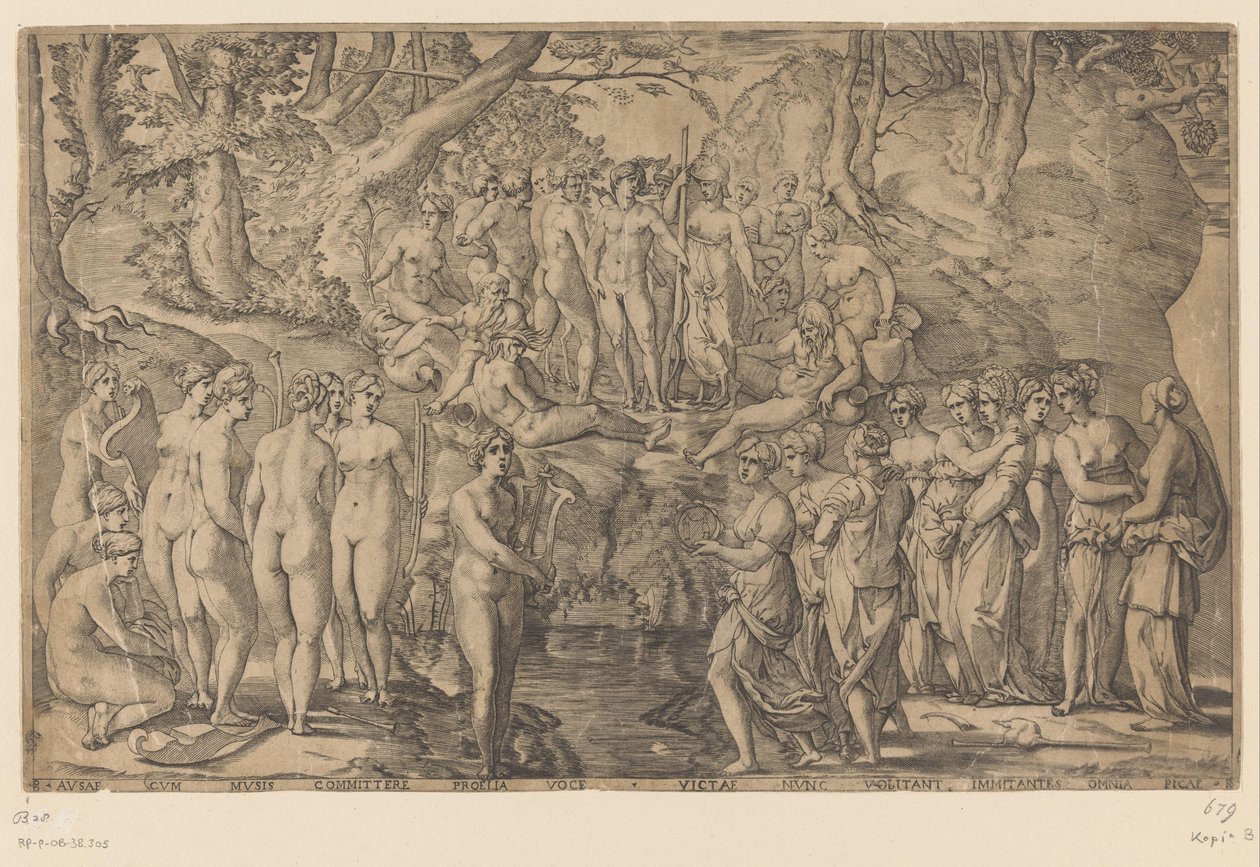 Concours entre les Muses et les Piérides - Giovanni Jacopo Caraglio