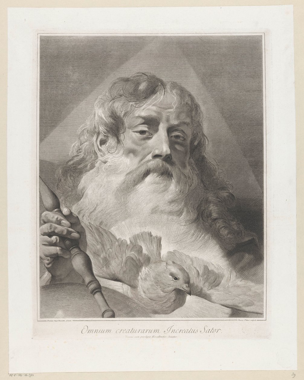 Dieu le Père avec colombe - Giovanni Marco Pitteri
