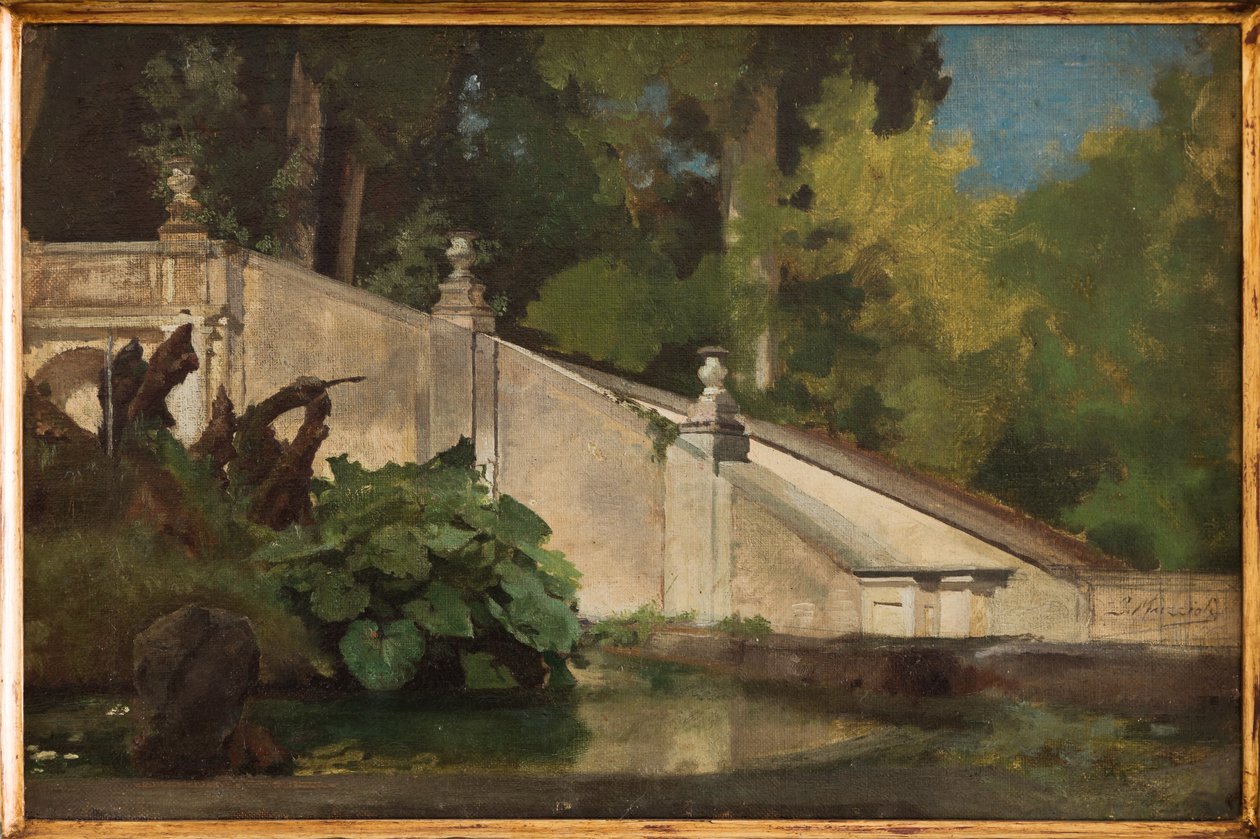 Escalier avec étang - Giovanni Muzzioli