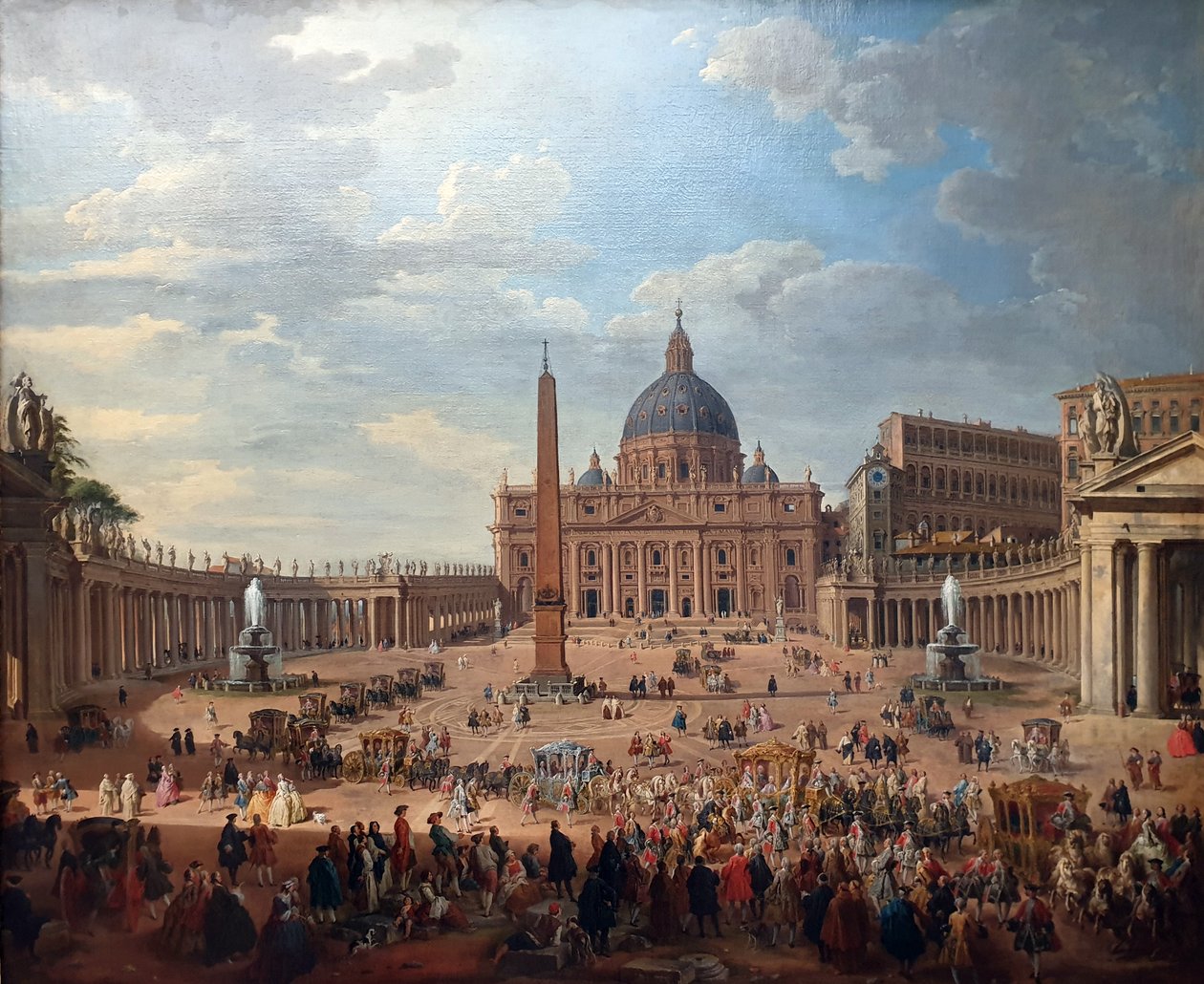 Chevauchée du duc de Choiseul (1719-1785) sur la place Saint-Pierre à Rome - Giovanni Paolo Panini