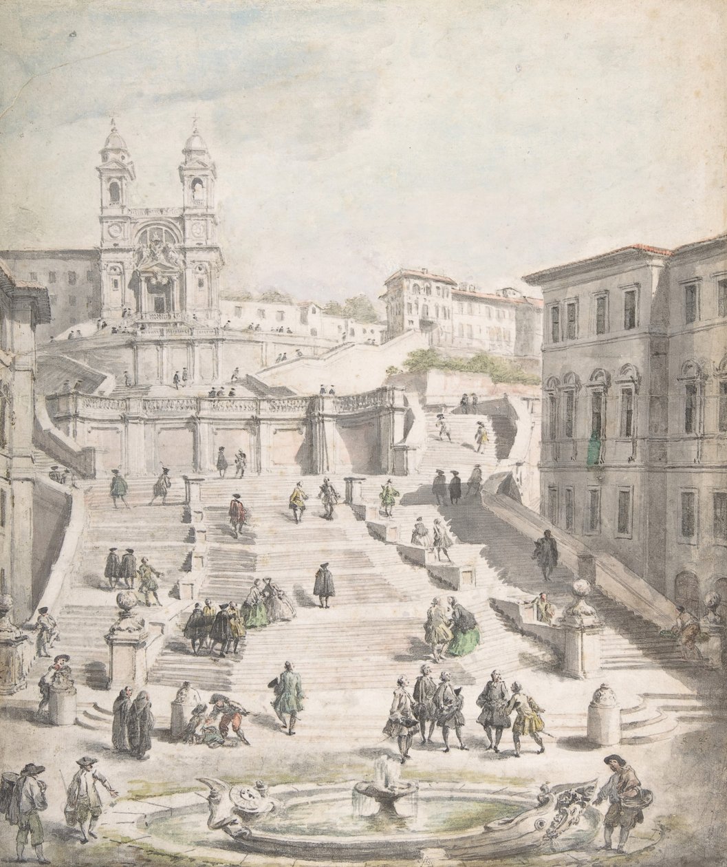 Scalinata della Trinità dei Monti, vers 1756-58 - Giovanni Paolo Panini